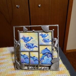 Unique coastal metal picture frame